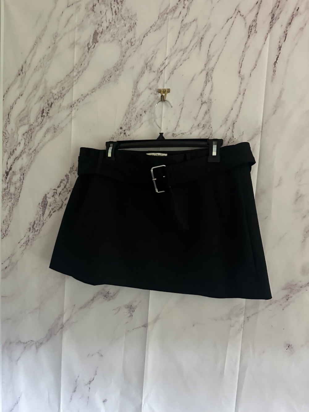 ABERCROMBIE & FITCH BLACK BELTED MINI SKIRT/SKORT - CURVE LOVE WOMENS LARGE NWT - Picture 3 of 9